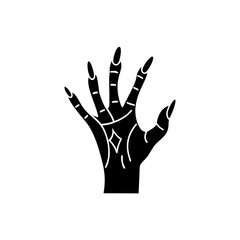 creative details Zombie Hand Icon Vector Illustration