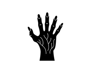 creative details Zombie Hand Icon Vector Illustration