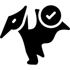 Pterodactyl Glyph Icon