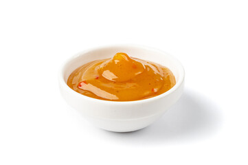 Mango Chutney, Sweet Orange Chili Paste, Mango Chilli Sauce on White