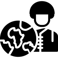 Global Culture Glyph Icon