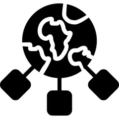 Global Connections Glyph Icon