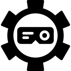 VR Development Glyph Icon