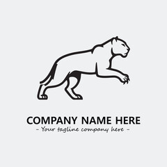 Phanter illustration black and white for logo company vector image
