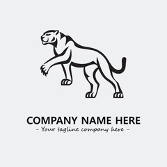 Phanter illustration black and white for logo company vector image
