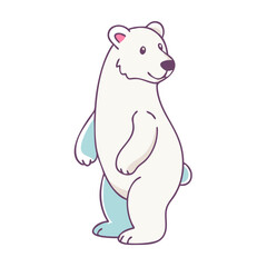 polar bear icon, polar bear vector illustration-simple illustration of polar bear, perfect for polar bear logos and icons