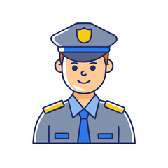 police officer icon, police officer vector illustration-simple illustration of police officer, perfect for police officer logos and icons
