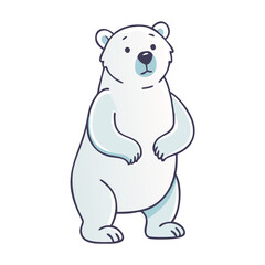polar bear icon, polar bear vector illustration-simple illustration of polar bear, perfect for polar bear logos and icons