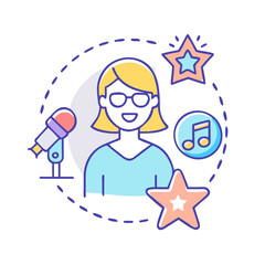 pop star icon, pop star vector illustration-simple illustration of pop star, perfect for pop star logos and icons