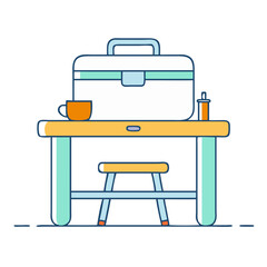 portable desk icon, portable desk vector illustration-simple illustration of portable desk, perfect for portable desk logos and icons