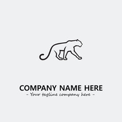 Phanter illustration black and white for logo company vector image
