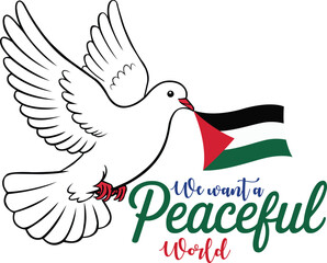 Fototapeta premium We want a peaceful world