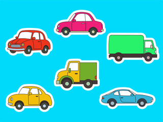 A Set Generic Vehicle Illustration Vector Art Simple Auto Design