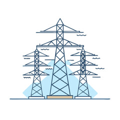 power lines icon, power lines vector illustration-simple illustration of power lines, perfect for power lines logos and icons
