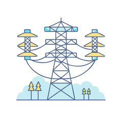 power lines icon, power lines vector illustration-simple illustration of power lines, perfect for power lines logos and icons