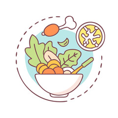 prepped salad icon, prepped salad vector illustration-simple illustration of prepped salad, perfect for prepped salad logos and icons