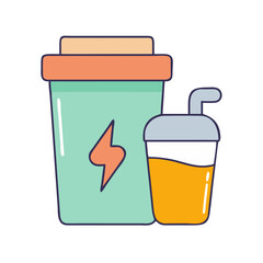 pre workout drink icon, pre workout drink vector illustration-simple illustration of pre workout drink, perfect for pre workout drink logos and icons