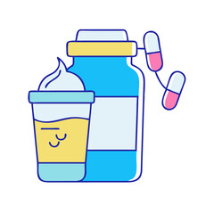 pre workout drink icon, pre workout drink vector illustration-simple illustration of pre workout drink, perfect for pre workout drink logos and icons