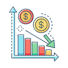 profit loss indicator icon, profit loss indicator vector illustration-simple illustration of profit loss indicator, perfect for profit loss indicator logos and icons