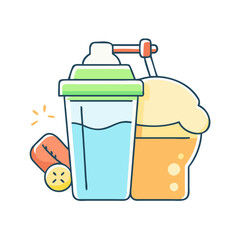 protein shake icon, protein shake vector illustration-simple illustration of protein shake, perfect for protein shake logos and icons