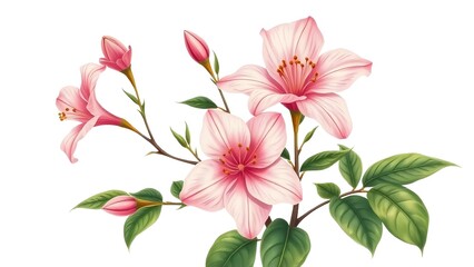 Pink Flowers botanica 