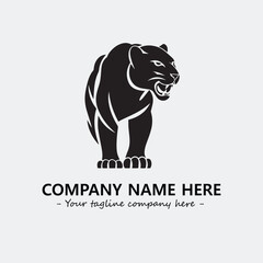 Phanter illustration black and white for logo company vector image
