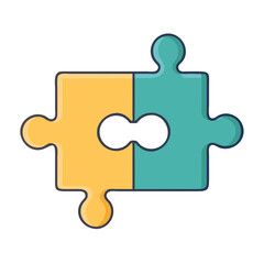 Obraz premium puzzle piece icon, puzzle piece vector illustration-simple illustration of puzzle piece, perfect for puzzle piece logos and icons