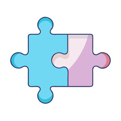Fototapeta premium puzzle piece icon, puzzle piece vector illustration-simple illustration of puzzle piece, perfect for puzzle piece logos and icons