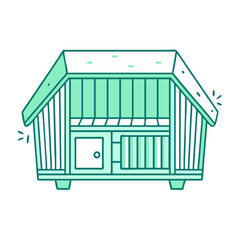 rabbit hutch icon, rabbit hutch vector illustration-simple illustration of rabbit hutch, perfect for rabbit hutch logos and icons