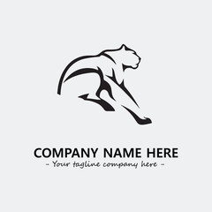 Phanter illustration black and white for logo company vector image
