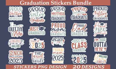 Graduation Sticker Bundle, and Single Design