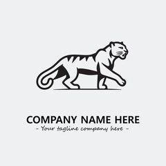 Phanter illustration black and white for logo company vector image
