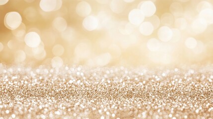 Luxurious golden glitter background with bokeh lights creating a festive and elegant atmosphere perfect for celebrations and special occasions