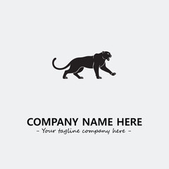 Phanter illustration black and white for logo company vector image
