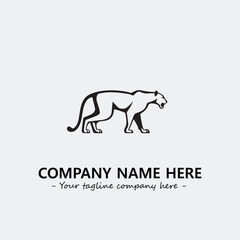 Phanter illustration black and white for logo company vector image
