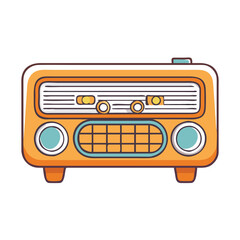 retro car radio icon, retro car radio vector illustration-simple illustration of retro car radio, perfect for retro car radio logos and icons