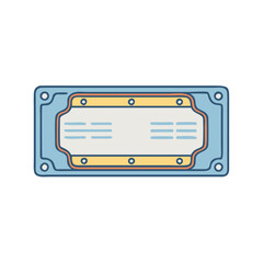 retro license plate icon, retro license plate vector illustration-simple illustration of retro license plate, perfect for retro license plate logos and icons