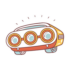 retro headlights icon, retro headlights vector illustration-simple illustration of retro headlights, perfect for retro headlights logos and icons