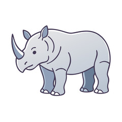 rhino icon, rhino vector illustration-simple illustration of rhino, perfect for rhino logos and icons