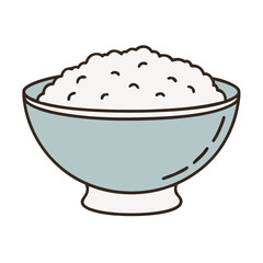 rice bowl icon, rice bowl vector illustration-simple illustration of rice bowl, perfect for rice bowl logos and icons