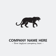 Phanter illustration black and white for logo company vector image
