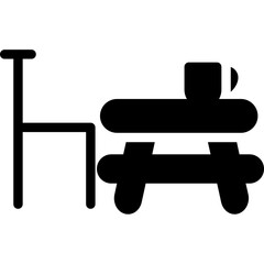 Coffee Shop Seating Glyph Icon