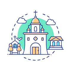 sanctuary icon, sanctuary vector illustration-simple illustration of sanctuary, perfect for sanctuary logos and icons
