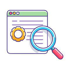 search engine icon, search engine vector illustration-simple illustration of search engine, perfect for search engine logos and icons