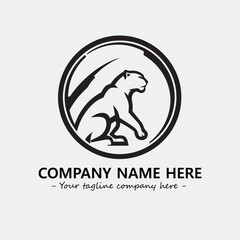 Phanter illustration black and white for logo company vector image
