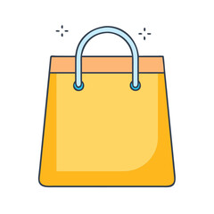 shopping bag icon, shopping bag vector illustration-simple illustration of shopping bag, perfect for shopping bag logos and icons