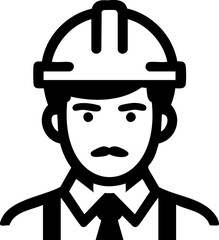 Construction engineer, industrial, engineering vector illustration, building builder, job man.