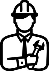 Construction engineer, industrial, engineering vector illustration, building builder, job man.