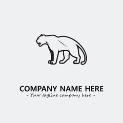 Phanter illustration black and white for logo company vector image
