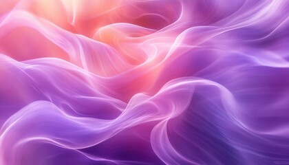 Fototapeta premium Soft purple waves create a tranquil atmosphere in an abstract landscape with gentle gradients during early dawn light